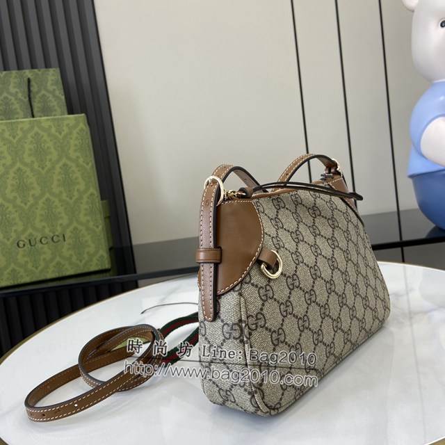 Gucci專櫃古馳最新款購物袋GG圖案條紋織大號肩背包 jh1997型號：815218